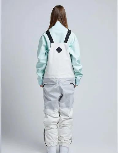 Vista 7 de HOUZONIY Unisex Snow Bib Pants for Women Waterproof Insulated,Mens Snow Overalls Loose Fit,Ski Overalls for Winter