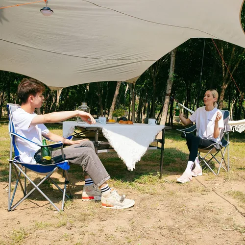 Vista 2 de KingCamp Silla de camping ligera para exteriores, sillas plegables para exteriores, sillas para adultos, silla cuádruple portátil al aire libre