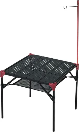 Vista 12 de Mesa plegable extensible, área de mesa grande, ultraligera, compacta con mesa hueca y bolsa de transporte para camping, mochilero, playa, concierto