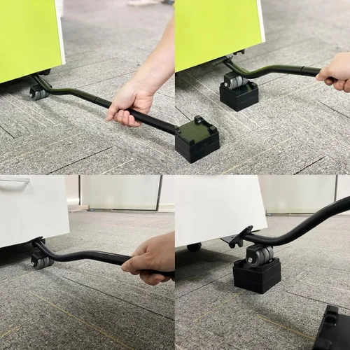 Vista 4 de Juego de herramientas elevadoras de muebles para mover muebles pesados rápida y fácilmente, capacidad de 1000 libras, 21 pulgadas
