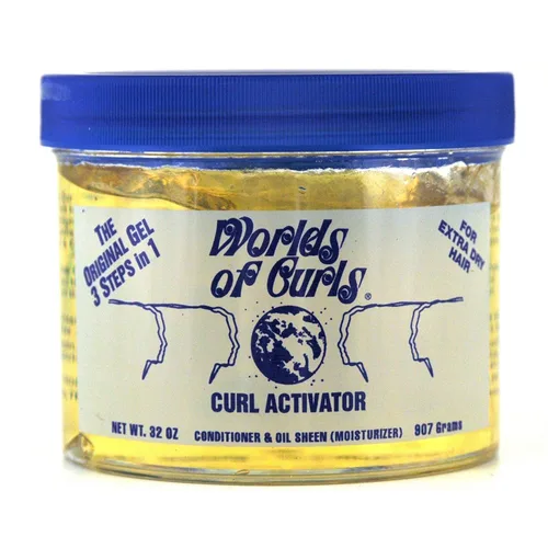 Vista 4 de Worlds Of Curls Gel activador de rizos para cabello extra seco, 6 onzas