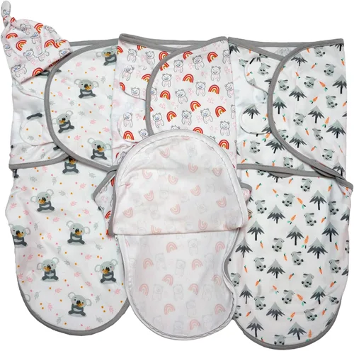 Vista 10 de 3 Pack Bolsas de Envoltura Orgánicas Para Recién Nacidos, Niñas, Niños, Bolsa de Recién Nacido Suave y Acogedora, Mantas de Envoltura para Guardería