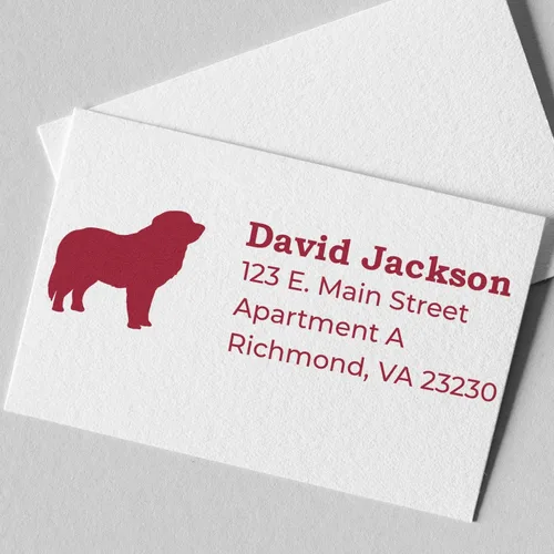 Vista 278 de Airedale Terrier Address Stamp, Custom Airedale Terrier Hand Stamp for Dog Lovers, Duo Rubber Return Address for Pet Owners Montaje manual Duo