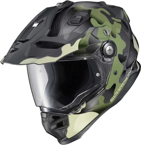 Vista 2 de ScorpionEXO XT9000 - Casco integral de fibra de carbono para motocicleta de aventura con visera Pinlock Ready, bolsillos para altavoz listos