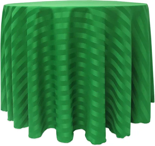Vista 31 de ULTIMATE TEXTILE Mantel redondo de rayas satinadas de 84 pulgadas color marfil crema