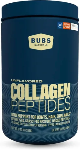 Vista 10 de BUBS Naturals Péptidos de colágeno en polvo, colágeno para mujeres y hombres, péptidos hidrolizados, sin sabor, obtenido de ganado alimentado