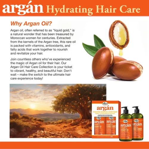 Vista 6 de Difeel Champú hidratante de argán 33.8 oz. - Champú de aceite de argán natural sin sulfato para el cabello