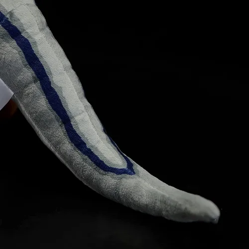 Vista 5 de lilizzhoumax Velociraptor - Peluches realistas de velociraptor gris, animales de peluche suaves, juguetes realistas de 17 pulgadas, relleno
