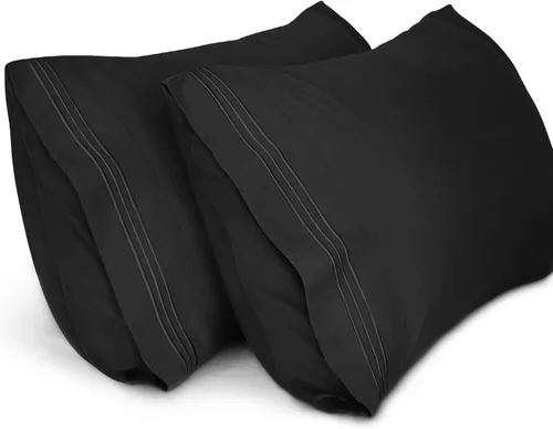 Vista 17 de Lirex Fundas de almohada (paquete de 2), fundas de almohada de microfibra cepillada suave de 1800 hilos, lavables a máquina, sin arrugas, Beige