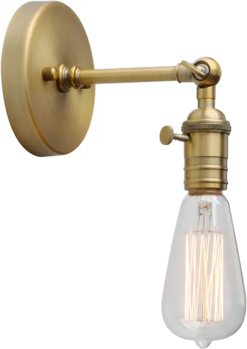 Vista 8 de Permo Vintage lámpara estilo candelabro de metal industrial para montar en pared, 60.00watts Antiguo (Poste Elegante)