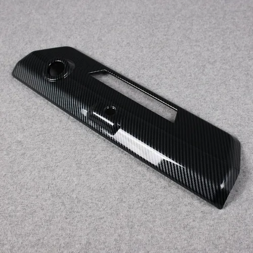 Vista 3 de Beautost Compatible con Ford F-150 2021 2022 2023 2024 2025 F150 cromado para puerta trasera trasera (fibra de carbono negro)