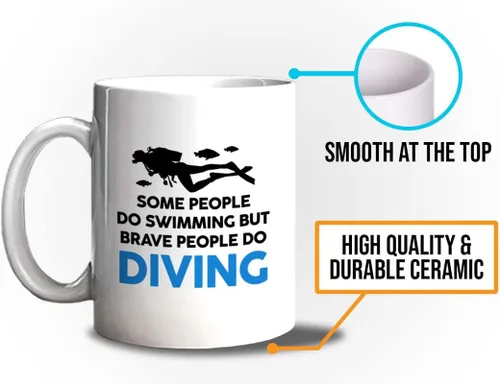 Vista 52 de Taza de café de buceo de 11 onzas, color negro, sumerge en la felicidad, actividades de respiración subacuática, pasatiempos, natación, ascenso