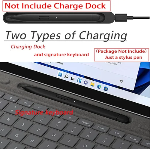 Vista 5 de Slim Pen 2 compatible con Microsoft Surface Pro 8 Pro 9 Pro X Pro 10, lápiz digital compatible con Surface Laptop Studio, precisión y escritura