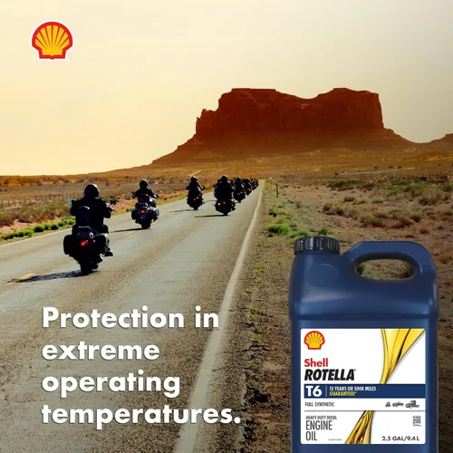 Vista 6 de Shell Rotella T6 - Aceite de motor totalmente sintético 5W-40, 2.5 galones (paquete de 2)