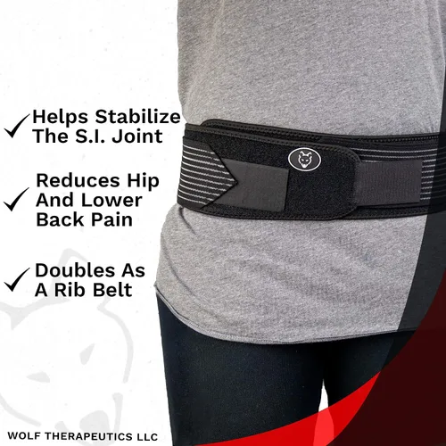 Vista 3 de Dr. Wolf Si Belt - Cinturón sacroilíaco para aliviar el dolor articular SI, dolor de cadera y dolor ciático