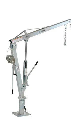 Vista 4 de Vestil WTJ-2-G Grúa de horca de acero galvanizado, capacidad extendida de 500 libras, alcance utilizable extendido 49-1/4 pulgadas, altura máxima