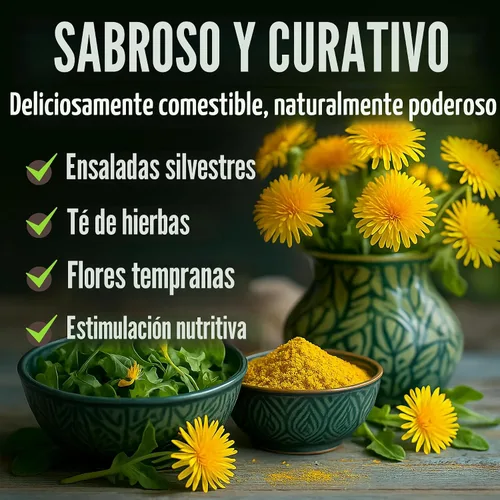 Vista 6 de HOME GROWN Semillas de diente de león, 600 semillas, 0.01 oz, Taraxacum