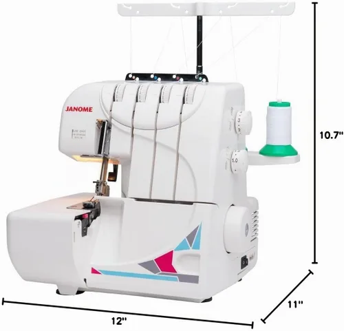 Vista 10 de Janome MOD-8933 Serger con Roscado Lay-In, 3 y 4 Roscas Convertible con Alimentación Diferencial