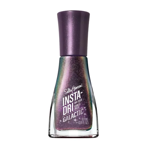 Vista 35 de Sally Hansen Insta-Dri Holo-Glow Esmalte de uñas de secado rápido, duración prolongada, brillo sin vetas Semi-opaco, con destellos 102 Lila