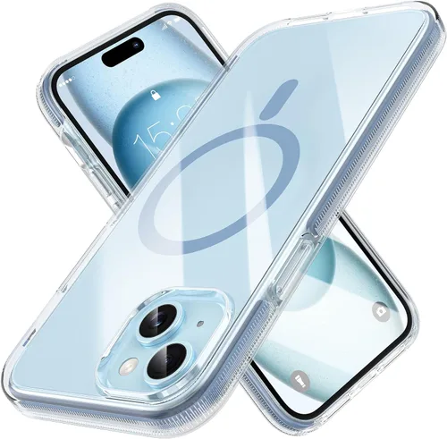 Vista 20 de MILPROX Compatible con iPhone 16 Pro Funda – con protector de pantalla – Compatible con MagSafe – Diseño magnético claro transparente – Que no se
