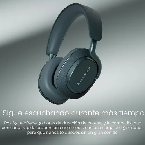 Vista 5 de Bowers & Wilkins Px7 S3 Auriculares inalámbricos sobre la oreja, lienzo Lienzo blanco