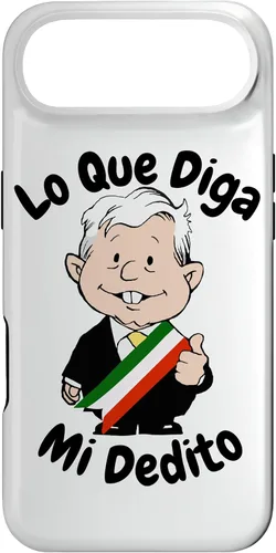 Vista 27 de Funda para iPhone 16 Lo Que Diga Mi Dedito Divertida Caricatura AMLO Amlito México 4T