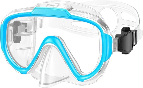 Vista 11 de Gafas de natación para adultos y niños, gafas de natación antivaho con cubierta para la nariz, sin fugas, máscara de buceo de esnórquel transparente