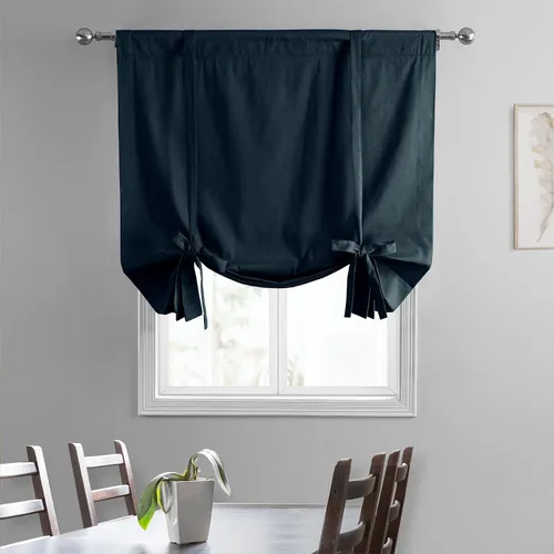 Vista 2 de HPD Half Price Drapes Cortinas enrollables de algodón liso para oscurecer la habitación, cortinas enrollables para sala de estar, cocina, 46 x 63