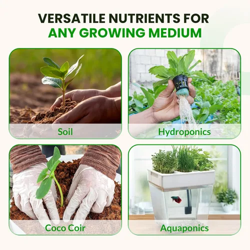 Vista 6 de Humboldts Secret Paquete de kit de iniciación Fertilizante para plantas de interior y exterior y nutrientes hidropónicos Base A y B, calMag
