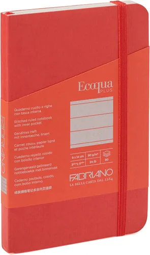 Vista 11 de Fabriano Ecoqua Plus - Cuaderno encuadernado con puntadas, 3.5 x 5.5 pulgadas, punteado, negro
