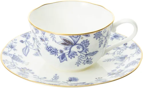 Vista 5 de Noritake T59387A/4562 - Taza y platillo (café y té combinado) 220cc azul Sorentino Bone China