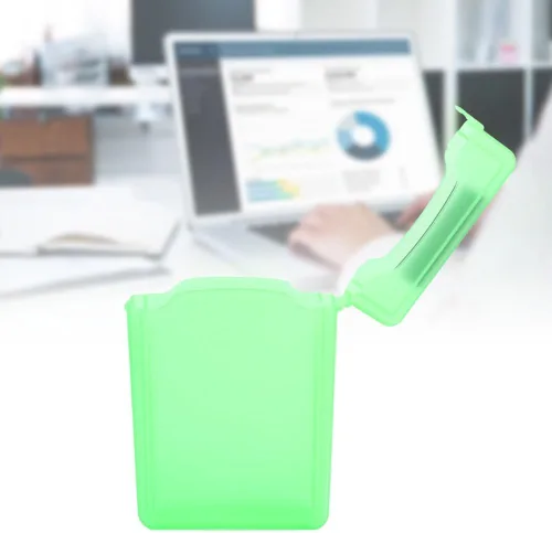 Vista 2 de Caja de protección de disco duro de 3.5 pulgadas, ABS a prueba de golpes, antiestática, para HDD SSD de 3.5 pulgadas, diseño transparente con Verde