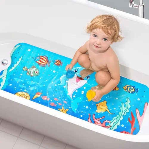 Vista 8 de Vannokor Tapetes para Bañera para Baño 27x14 Pulgadas, Tapete de Baño para Bañera se Siente Genial en Pies Cansados, Amigable Lavable a Máquina