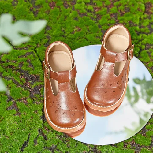 Vista 5 de Otter MOMO Vestido de uniforme escolar con tirantes en T para niña Mary Jane Flat