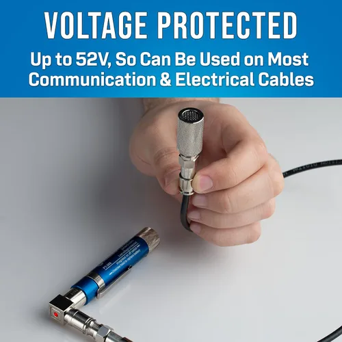 Vista 4 de Jonard PT-300 - Probador de continuidad de bolsillo con cable coaxial y cable de seguimiento con protección contra voltaje y tonos con pitido