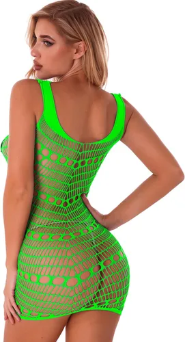 Vista 4 de Vestido de malla para mujer, lencería de malla para mujer, lencería de babydoll