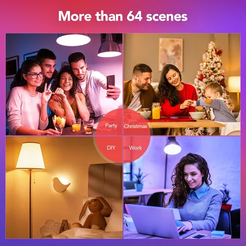 Vista 7 de OREiN Matter - Bombilla inteligente, bombillas inteligentes con control remoto que funcionan con Apple Home, Alexa, Google Home, SmartThings
