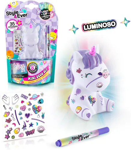 Vista 5 de Canal Toys - Style 4Ever - DIY Mini Deco with Light Assortment, with LED light remover, marker and stickers
