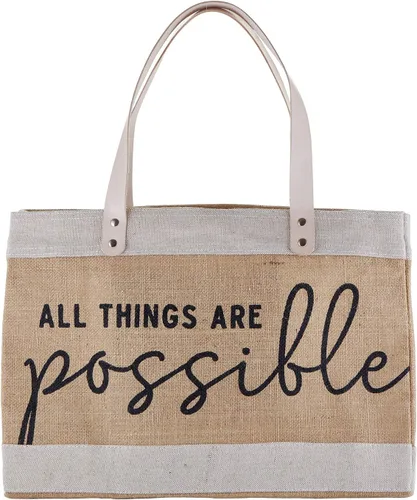 Vista 8 de Creative Brands Faithworks - Bolsa de mano inspiradora para el mercado de yute