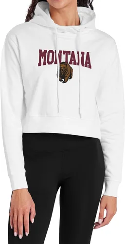 Vista 22 de Campus Lab Sudadera con capucha para mujer universitaria con licencia oficial de la colección Varsity White