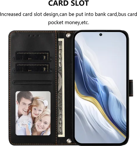 Vista 3 de Funda compatible con Tecno Spark Go 1 / Go 1S / Spark Go 2025, compatible con Tecno Pop 9 4G Lanyard【Soporte para tarjetero, cartera con cierre