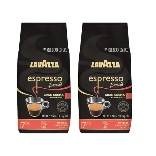 Vista 29 de Lavazza Granos de café tostados, aroma Crema E, 2.20 libras (paquete de 6)