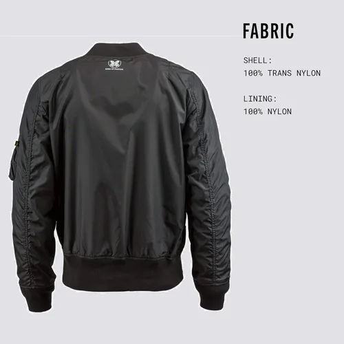 Vista 5 de Alpha Industries MA-1 Skymaster Chamarra de aviador impermeable para hombre.