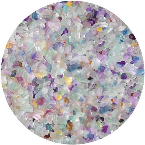 Vista 26 de ZHIYUXI Relleno de florero de fluorita de cristal, 0.22 libras, chips curativos pulidos para decoración, grava para pecera, plantas suculentas