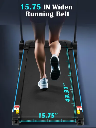 Vista 13 de Merax Cinta de correr inclinada: cinta de correr 4 en 1 con inclinación 6%, cinturón de 7 capas de capacidad de 350 libras, cintas de correr