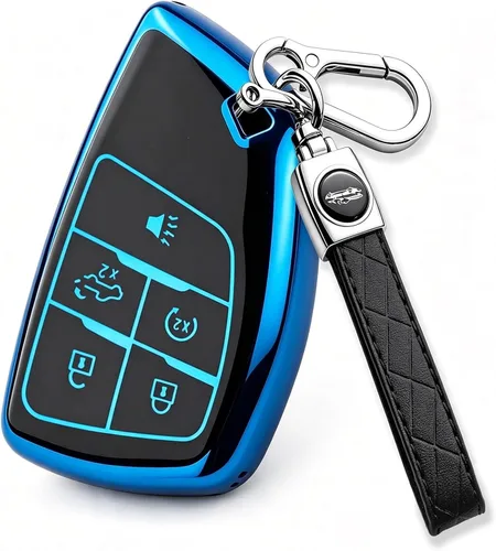 Vista 12 de Funda para llavero compatible con Silverado 1500, Sierra 1500, Colorado Canyon 2024 2025, Silverado Sierra Smart Key