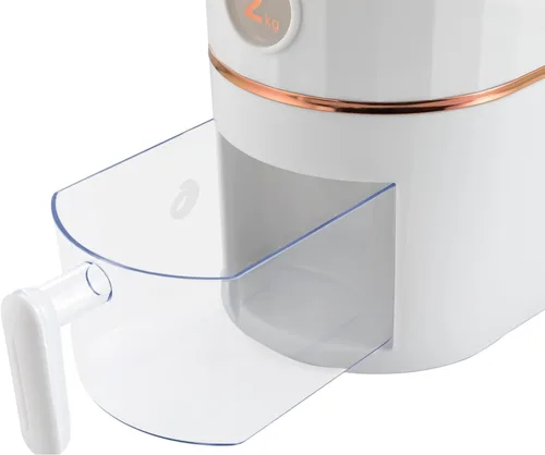 Vista 7 de Dispensador de arroz, contenedor de arroz de 22.0 lbs/22 libras, dispensador de cereales con tapa y taza medidora, organizador de almacenamiento