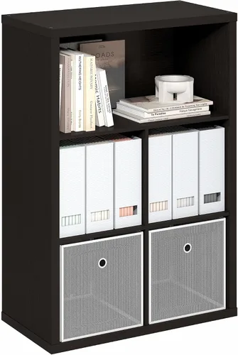 Vista 20 de Furinno LUDER - Estantería de libros, estantería moderna de 2 niveles, estantería abierta de 9 x 16 x 21, para sala de estar, dormitorio, oficina