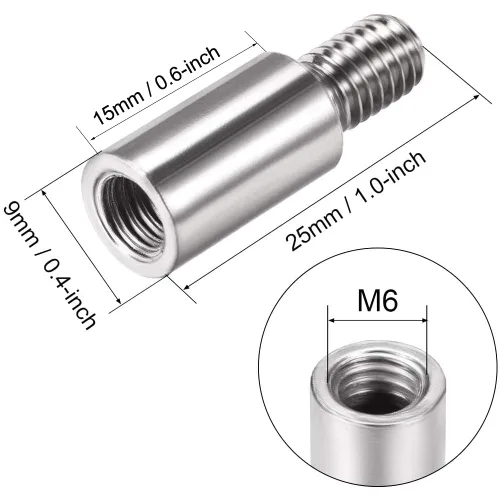 Vista 2 de MYMIQEY 4pcs Arcade Game Joystick Extender 15mm DIY Shaft Stick Extension Control Rod for Sanwa JoystickSeimitsu JoystickZippyy JoystickJamma
