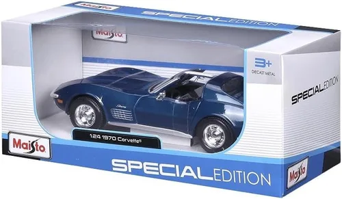 Vista 4 de Maisto 1/24 Edición Especial 1970 Chevrolet Corvette - Azul